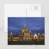 CANADA, British Columbia, Victoria. Avond Briefkaart (Voorkant / Achterkant)
