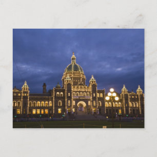 CANADA, British Columbia, Victoria. Avond Briefkaart