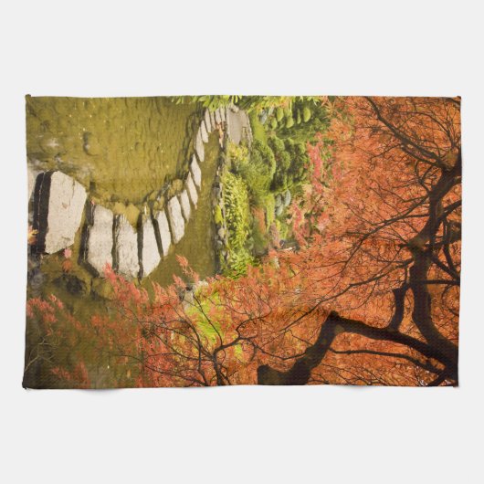 CANADA, British Columbia, Victoria. herfst Theedoek (Horizontaal)