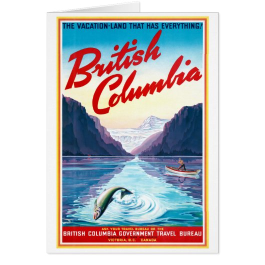 Canada British Columbia Vintage Poster herstelde (Voorkant)