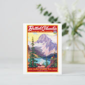 Canada British Columbia Vintage Poster herstelde Briefkaart (Staand voorkant)
