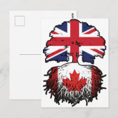Canada British UK Tree Roots Flag Briefkaart (Voorkant / Achterkant)