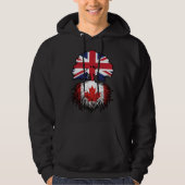 Canada British UK Tree Roots Flag Hoodie (Voorkant)