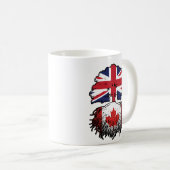 Canada British UK Tree Roots Flag Koffiemok (Voorkant rechts)