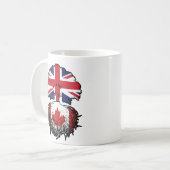 Canada British UK Tree Roots Flag Koffiemok (Voorkant links)