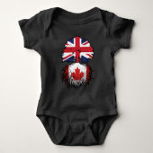 Canada British UK Tree Roots Flag Romper (Voorkant)
