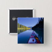 Canada, Brits-Columbia, Bowron Lakes Vierkante Button 5,1 Cm (Voorkant /achterkant)