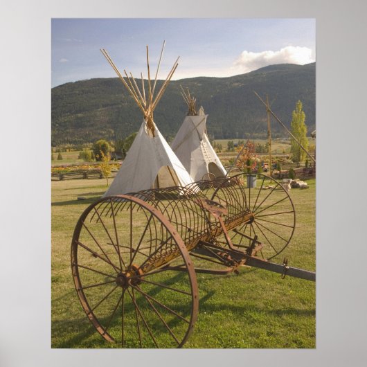 CANADA, Brits-Columbia, Enderby. Tepees & Poster (Voorkant)