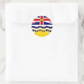 Canada Brits-Columbia Hoogwaardige vlag Ronde Sticker (Tas)