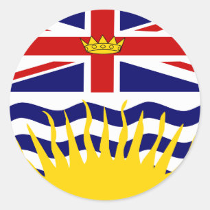 Canada Brits-Columbia Hoogwaardige vlag Ronde Sticker