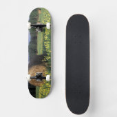 Canada, Brits-Columbia, Kitwanga. Geel Skateboard (Voorkant)