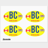 Canada, Brits-Columbia* Ovaal sticker in eurostijl (Vel)
