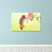 Canada, Brits-Columbia, Rosse Kolibrie Canvas Afdruk (Insitu (Houten vloer))