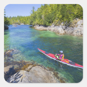 Canada, Brits-Columbia, Vancouver-eiland. Zee 2 Vierkante Sticker