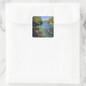 Canada, Brits-Columbia, Vancouver eiland. Zee Vierkante Sticker (Tas)