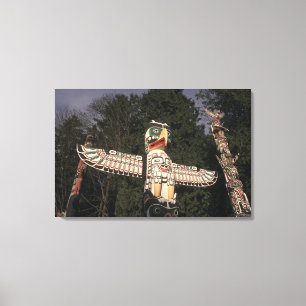 Canada, Brits-Columbia, Vancouver. Inheems Canvas Afdruk