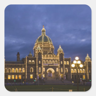 CANADA, Brits-Columbia, Victoria. Avond Vierkante Sticker