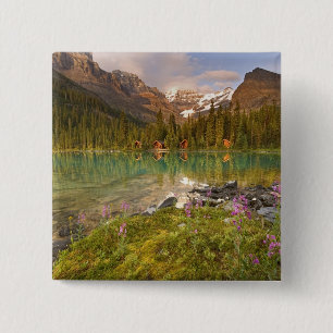 Canada, Brits-Columbia, Yoho Nationaal Park. 2 Vierkante Button 5,1 Cm