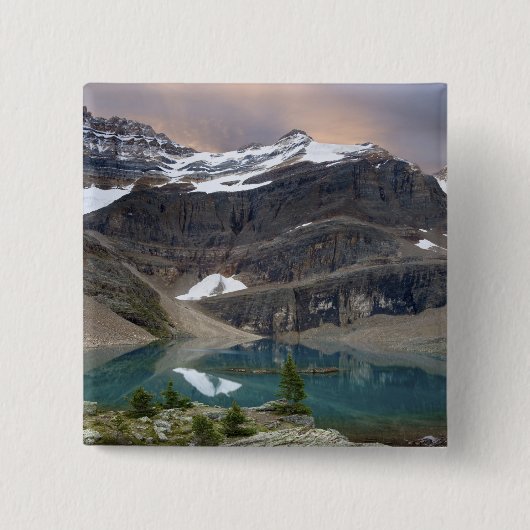 Canada, Brits-Columbia, Yoho Nationaal Park. Vierkante Button 5,1 Cm (Voorkant)
