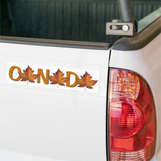 Canada Bumpersticker Autumn Gold Maple Leaf (Op Truck)