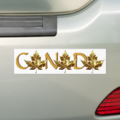 Canada Bumpersticker Gold Maple Leaf Sticker (Op auto)