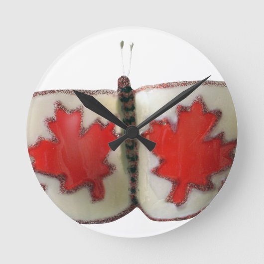 Canada Butterfly Ronde Klok (Voorkant)