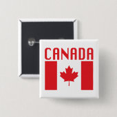 Canada-Button Vierkante Button 5,1 Cm (Voorkant /achterkant)