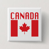 Canada-Button Vierkante Button 5,1 Cm (Voorkant)