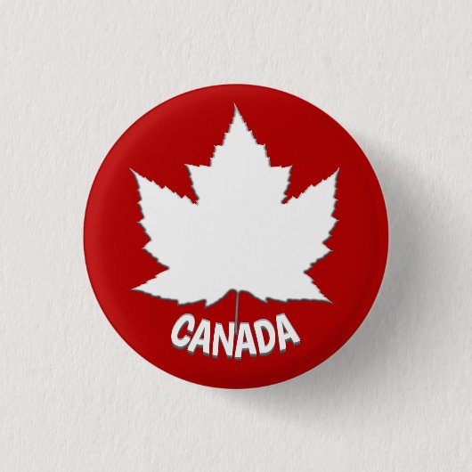 Canada Buttonnen - Aangepaste Canada Maple Leaf Pi Ronde Button 3,2 Cm (Voorkant)