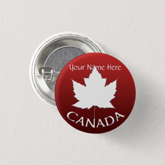 Canada Buttonnen Custom Canada Maple Leaf Buttonne Ronde Button 3,2 Cm (Voorkant /achterkant)