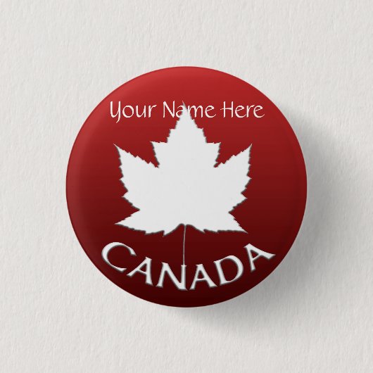 Canada Buttonnen Custom Canada Maple Leaf Buttonne Ronde Button 3,2 Cm (Voorkant)