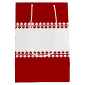 Canada Cadeaus Custom Canada Maple Leaf Gift Bag Medium Cadeauzakje (Achterkant)