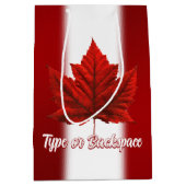 Canada Cadeautassen Personaliseer Maple Leaf Cadea Medium Cadeauzakje (Voorkant)