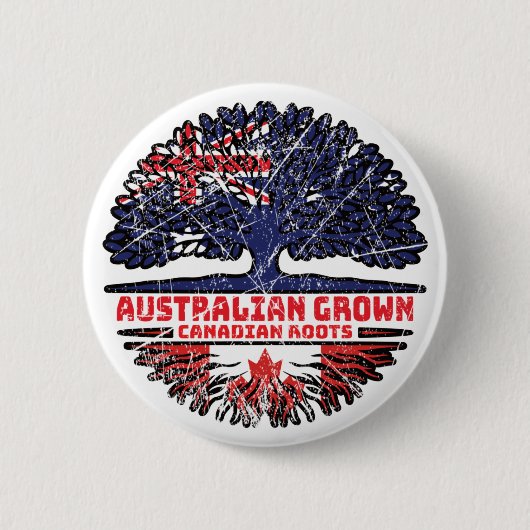 Canada Canada Australian Tree Roots Ronde Button 5,7 Cm (Voorkant)