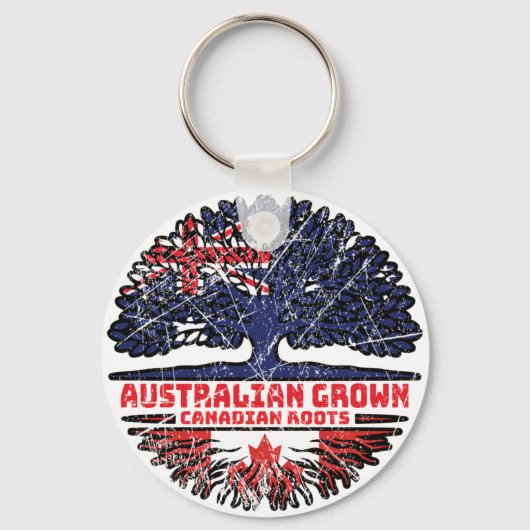 Canada Canada Australian Tree Roots Sleutelhanger (Voorkant)