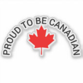 CANADA, CANADA, CAN, TROTS OM CANADEES TE ZIJN, ,b Sticker (Voorkant)