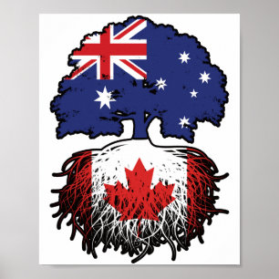 Canada Canadese Australian Australia Tree Roots Poster