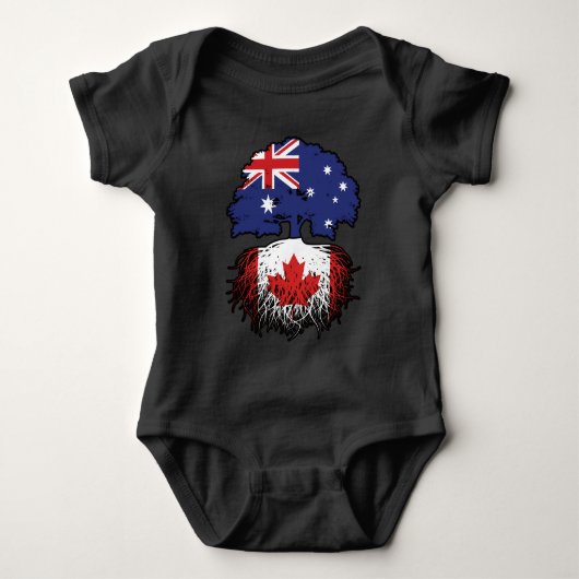 Canada Canadese Australian Australia Tree Roots Romper (Voorkant)