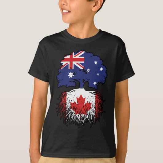 Canada Canadese Australian Australia Tree Roots T-shirt (Voorkant)