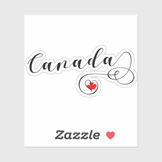 Canada Canadese Hart Vlag Sticker (Vel)