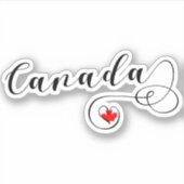 Canada Canadese Hart Vlag Sticker (Voorkant)
