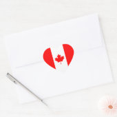 Canada/Canadese hartvlag Hart Sticker (Envelop)