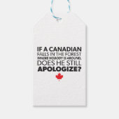 canada, canadese Humor - verontschuldigen - grappi Cadeaulabel (Voorkant)