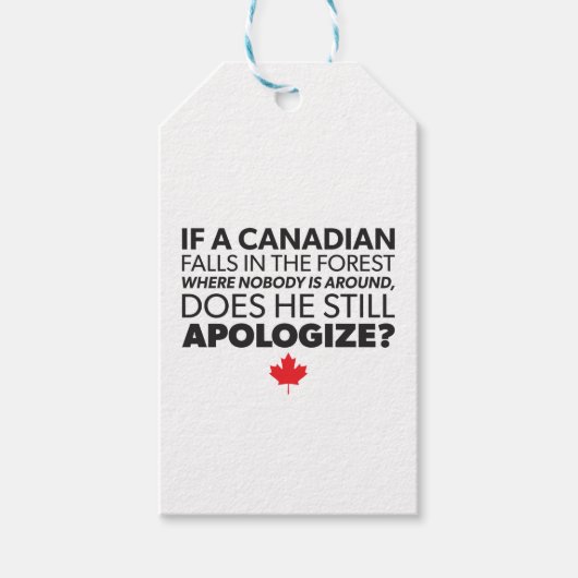 canada, canadese Humor - verontschuldigen - grappi Cadeaulabel (Voorkant)