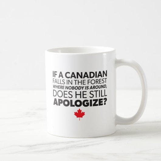 canada, canadese Humor - verontschuldigen - grappi Koffiemok (Rechts)