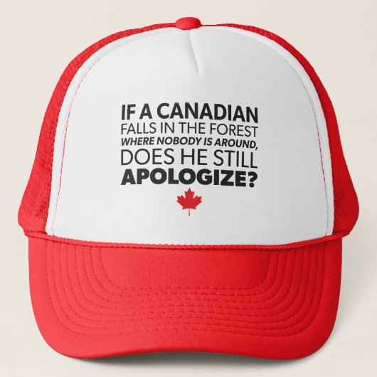 canada, canadese Humor - verontschuldigen - grappi Trucker Pet (Voorkant)