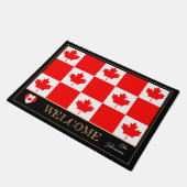 Canada & Canadese vlag huis matten / sport Welkom (Schuin)