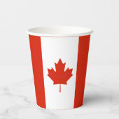 Canada Canadese Vlag Maple Leaf Rood & Wit Papieren Bekers (Achterkant)