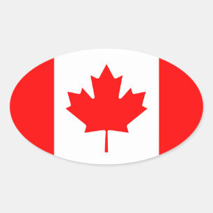 Canada - Canadese vlag Ovale Sticker