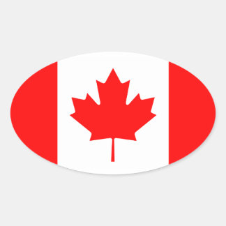 Canada - Canadese vlag Ovale Sticker